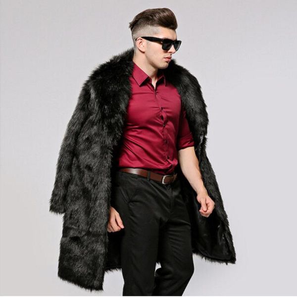 men's fur & faux s/6xl male collar winter autumn jackets plus size warm man-made mens long section fake overcoat d377, Black
men's fur & faux s/6xl male collar winter autumn jackets plus size warm man-made mens long section fake overcoat d377, Black
