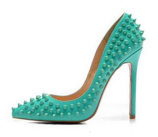 design france paris nude patent leather rivet spikes poined toes high heels shoes women lady genuine wedding shoe pumps stiletto, Black
design france paris nude patent leather rivet spikes poined toes high heels shoes women lady genuine wedding shoe pumps stiletto, Black