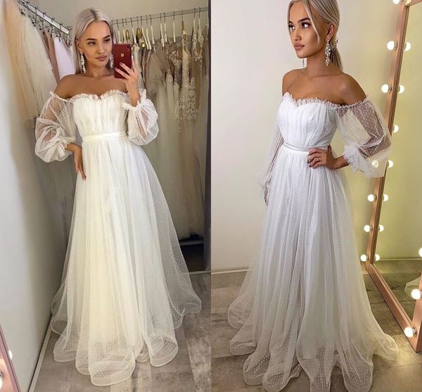 off shoulder wedding dress 2021 lantern long sleeve point net tulle white bridal gowns a-line floor length elegant vestidos de novia
off shoulder wedding dress 2021 lantern long sleeve point net tulle white bridal gowns a-line floor length elegant vestidos de novia