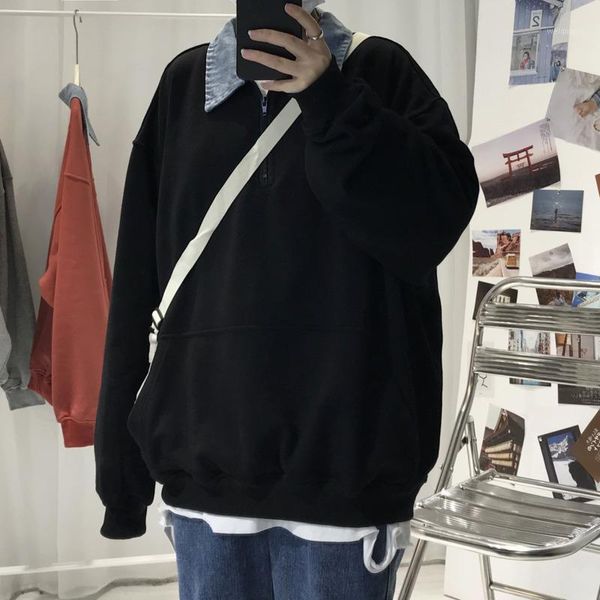 spring cotton hoodie men's fashion solid color casual lapel sweatshirt men streetwear wild loose hip hop hoodies mens hoody1, Black
spring cotton hoodie men's fashion solid color casual lapel sweatshirt men streetwear wild loose hip hop hoodies mens hoody1, Black