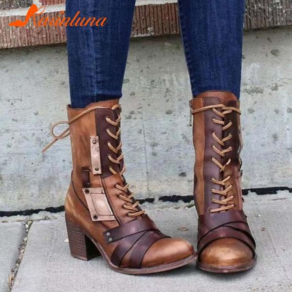 boots drop women shoes 2021 fashion ig vintage round toe western mid-calf shoelace footwear, Black
boots drop women shoes 2021 fashion ig vintage round toe western mid-calf shoelace footwear, Black