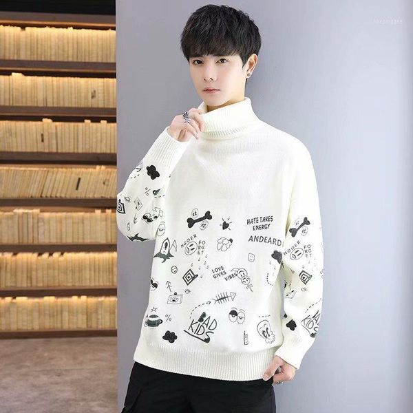 men's sweaters 2021 fashion men's korean autumn winter streetwear turtleneck sweater male casual funny pattern men clothing1, White;black
men's sweaters 2021 fashion men's korean autumn winter streetwear turtleneck sweater male casual funny pattern men clothing1, White;black