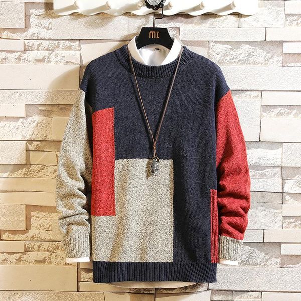 men's knitted sweater autumn winter brand patchwork pullovers knitwear 2021 oversize, White;black
men's knitted sweater autumn winter brand patchwork pullovers knitwear 2021 oversize, White;black