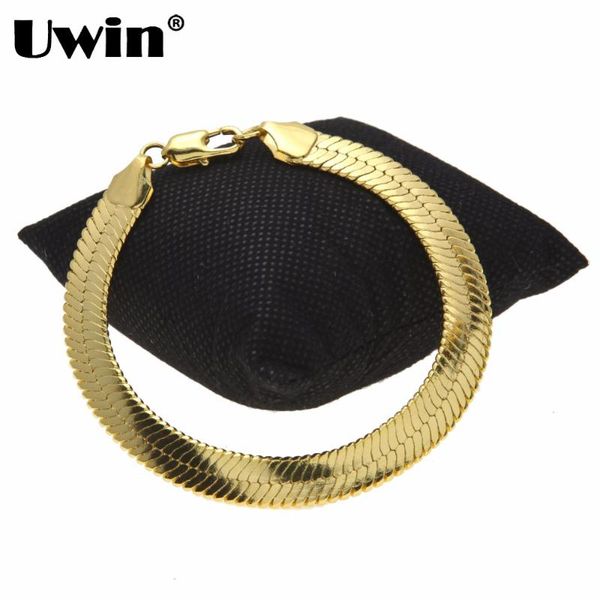 link, chain uwin 10*1.5mm fashion snake herringbone bracelet men women gold&silver color copper metal classic jewelry drop, Black
link, chain uwin 10*1.5mm fashion snake herringbone bracelet men women gold&silver color copper metal classic jewelry drop, Black