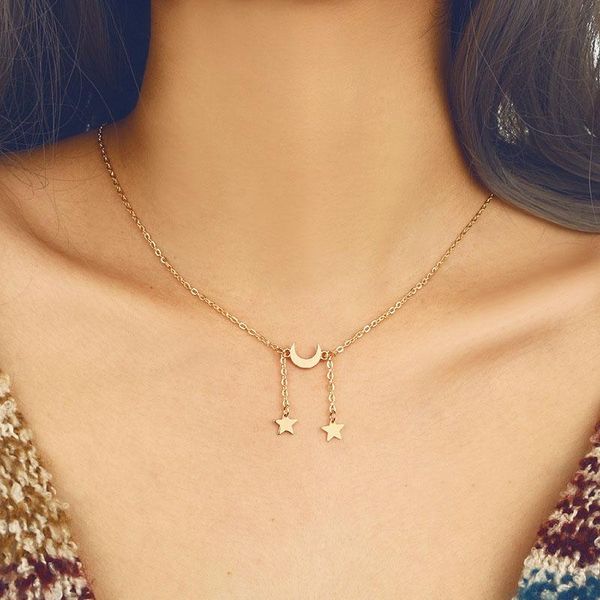 pendant necklaces simple delicate star moon tassel women gold color long chains heart clavicle necklace jewelry girls gift yn30, Silver
pendant necklaces simple delicate star moon tassel women gold color long chains heart clavicle necklace jewelry girls gift yn30, Silver