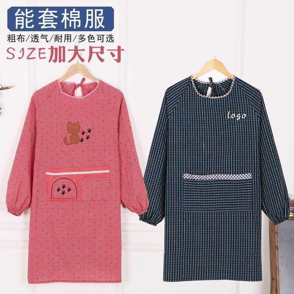 aprons cute kitchen apron plus fat female household cotton long sleeve men and women1
aprons cute kitchen apron plus fat female household cotton long sleeve men and women1