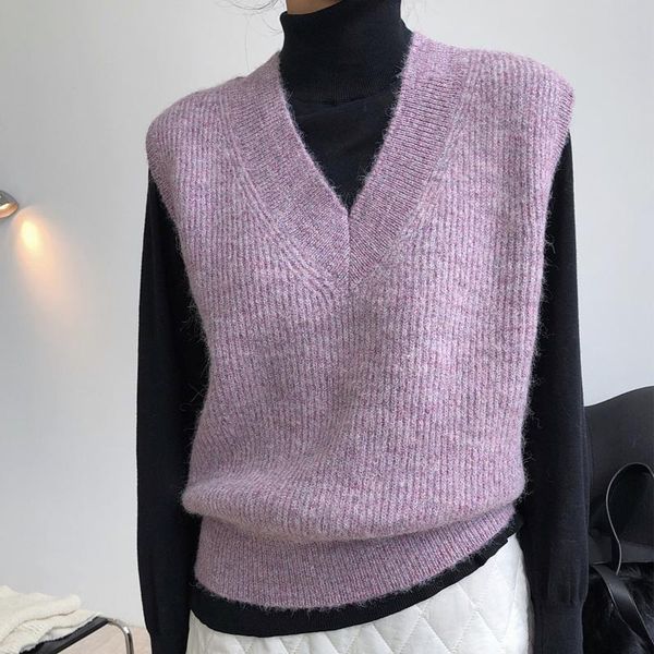 women's vests autumn and winter vest casual solid color v-neck loose knitted, Black;white
women's vests autumn and winter vest casual solid color v-neck loose knitted, Black;white