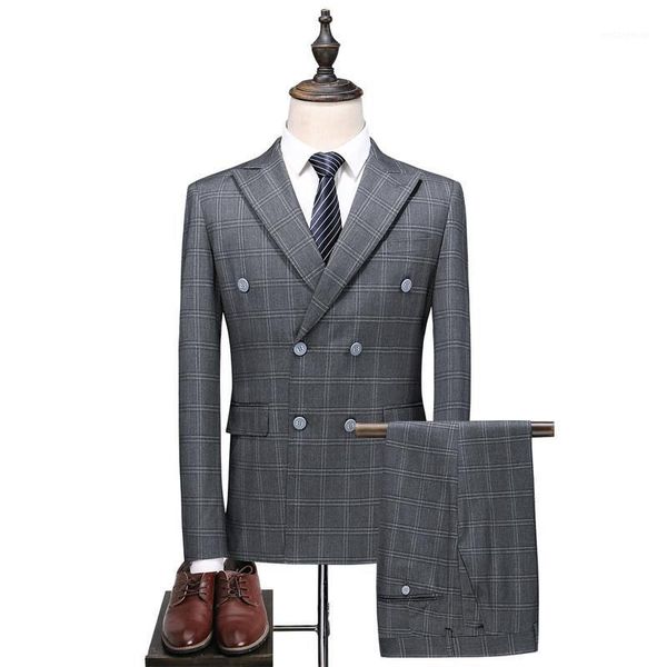 costume homme gray men's suit men's check double-breasted suit 3-piece blazer pants vest business casual professional wear1, White;black
costume homme gray men's suit men's check double-breasted suit 3-piece blazer pants vest business casual professional wear1, White;black