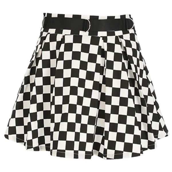 rapwriter fashion black and white plaid a-line skirts women 2020 new casual high waist streetwear mini skirt saias falda q1209
rapwriter fashion black and white plaid a-line skirts women 2020 new casual high waist streetwear mini skirt saias falda q1209