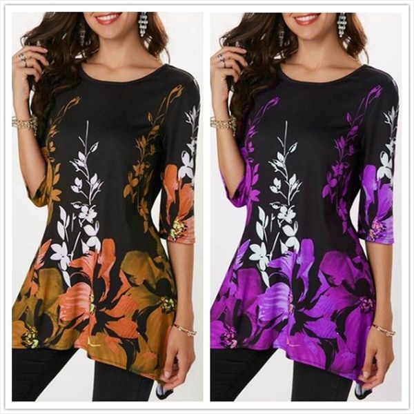 plus size casual spring woman half sleeve t shirt o neck t shirts 2020 fashion loose female streetwear ladies print, White 
plus size casual spring woman half sleeve t shirt o neck t shirts 2020 fashion loose female streetwear ladies print, White