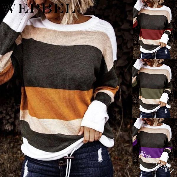 women autumn winter fashion knitted sweater casual ladies long sleeve o neck stripe knit pullover knitwear q1210, White;black
women autumn winter fashion knitted sweater casual ladies long sleeve o neck stripe knit pullover knitwear q1210, White;black