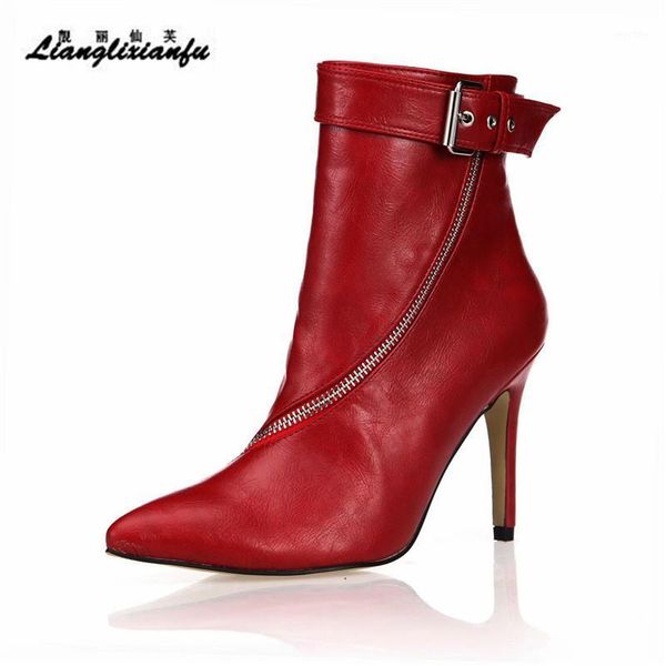 llxf ankle buckle boots 10cm thin high-heeled autumn red soft leather shoes woman stiletto female punk sm pumps plus:35-42 431, Black
llxf ankle buckle boots 10cm thin high-heeled autumn red soft leather shoes woman stiletto female punk sm pumps plus:35-42 431, Black