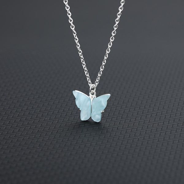 chains gold stainless steel necklace for women colorful butterfly pendent chain fashion chrismas jewelry 2021, Silver
chains gold stainless steel necklace for women colorful butterfly pendent chain fashion chrismas jewelry 2021, Silver