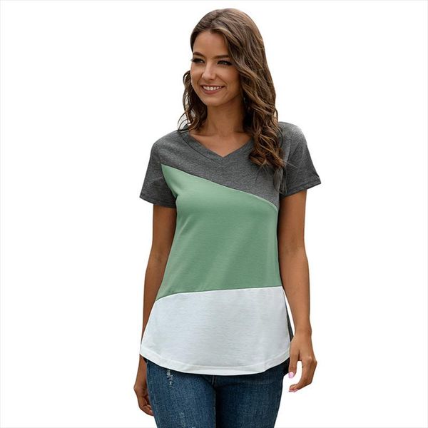 new arrival 2020 summer women short sleeve patchwork cotton t shirt casual streetwear tees fashion female clothing, White
new arrival 2020 summer women short sleeve patchwork cotton t shirt casual streetwear tees fashion female clothing, White