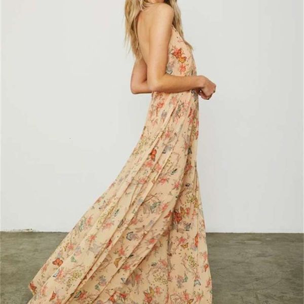 skirt halter backless dress printed, Black;gray