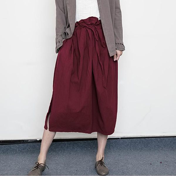 johnature autumn fashion vintage solid color cotton linen female half skirt 2020 new comfortable all-match women lace up skirt1, Black
johnature autumn fashion vintage solid color cotton linen female half skirt 2020 new comfortable all-match women lace up skirt1, Black