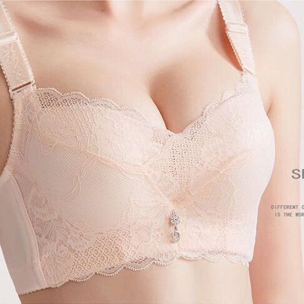 women lace bra floral lingerie seamless underwear wireless quilted v-neck deep gathered female bra no steel bras1, Red;black
women lace bra floral lingerie seamless underwear wireless quilted v-neck deep gathered female bra no steel bras1, Red;black