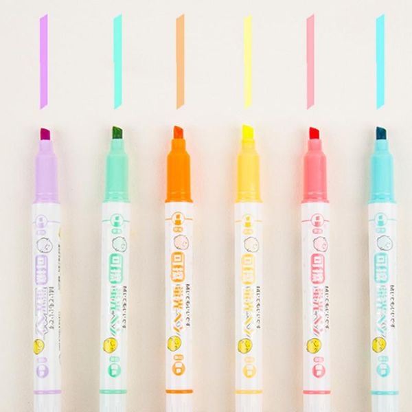 6pcs creative cute double end erasable highlighter hand account pen child gift marker pen office school supplies wholesale h wmtgyk, Black;red
6pcs creative cute double end erasable highlighter hand account pen child gift marker pen office school supplies wholesale h wmtgyk, Black;red