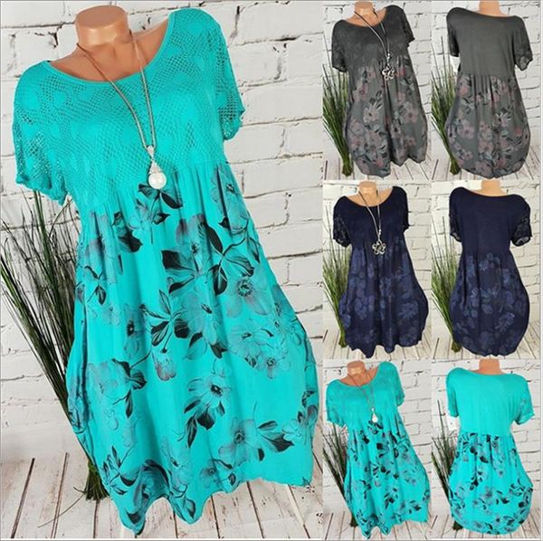 plus size lace women dress 2020 summer new loose dress casual round neck short sleeve women dresses, Black;gray
plus size lace women dress 2020 summer new loose dress casual round neck short sleeve women dresses, Black;gray