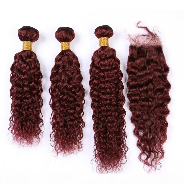 wine red malaysian wet and wavy human hair weaves 3bundles with closure 4pcs lot burgundy wet and wavy lace closure 4x4 with bundles, Black
wine red malaysian wet and wavy human hair weaves 3bundles with closure 4pcs lot burgundy wet and wavy lace closure 4x4 with bundles, Black