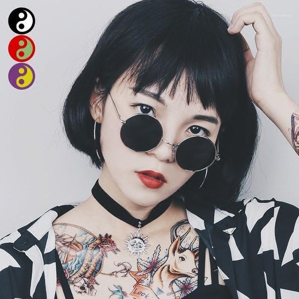 sunglasses round women 2021 trendy brand yellow purple red blue pink gothic circle glasses vintage feminino1, White;black
sunglasses round women 2021 trendy brand yellow purple red blue pink gothic circle glasses vintage feminino1, White;black