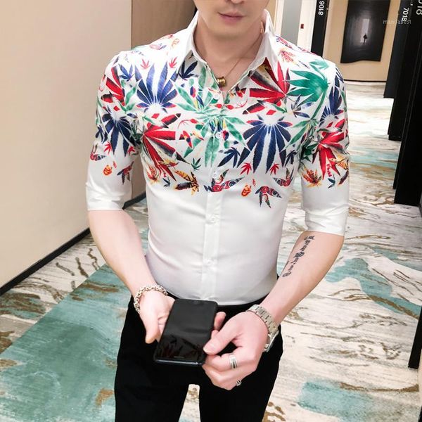 summer flower print casual men shirr hailf sleeve slim fit hawaiian shirts camisa masculina streetwear nightclub bar blusa homme1, White;black
summer flower print casual men shirr hailf sleeve slim fit hawaiian shirts camisa masculina streetwear nightclub bar blusa homme1, White;black