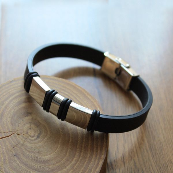 women 2020 new for stainless steel charm bracelets men black silicone jewelry hand bracelet & bangle wholesale price, Golden;silver
women 2020 new for stainless steel charm bracelets men black silicone jewelry hand bracelet & bangle wholesale price, Golden;silver