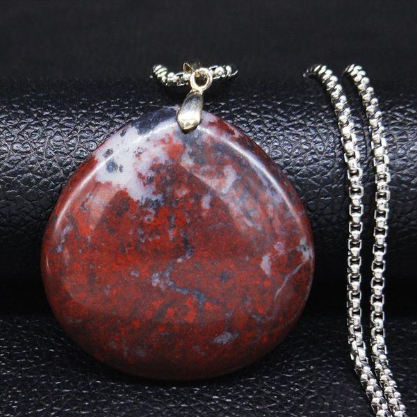 pendant necklaces 2021 natural redstone stainless steel chain necklace women/men silver color & pendants jewelry colares feminino n20307
pendant necklaces 2021 natural redstone stainless steel chain necklace women/men silver color & pendants jewelry colares feminino n20307