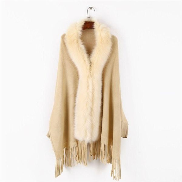 scarves winter fur coat women cape plus size crochet poncho 2021 autumn faux warm outwear black cloak, Blue;gray
scarves winter fur coat women cape plus size crochet poncho 2021 autumn faux warm outwear black cloak, Blue;gray