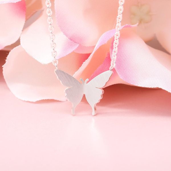 vintage butterfly pendant necklace for women stainless steele butterfly pendant gold chain collar female chocker necklace jewelr wmtpsk, Silver
vintage butterfly pendant necklace for women stainless steele butterfly pendant gold chain collar female chocker necklace jewelr wmtpsk, Silver