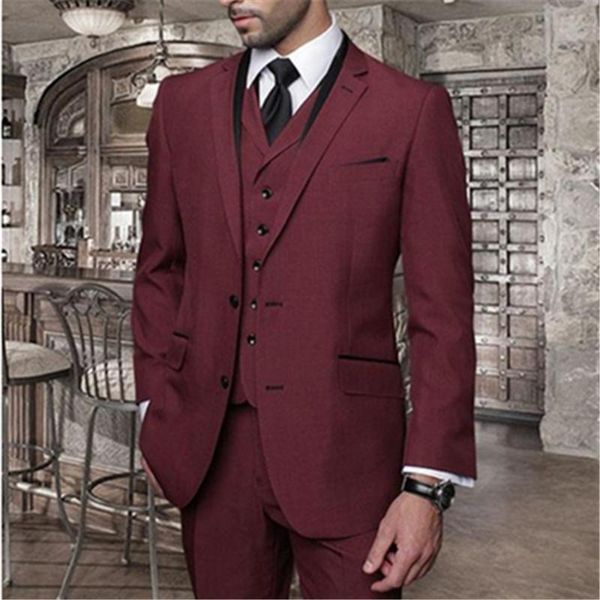men's suits & blazers burgundy wedding mens 3 pieces(jacket+pants+vest+tie) groom tuxedos business formal suit slim fit prom clothes 20, White;black
men's suits & blazers burgundy wedding mens 3 pieces(jacket+pants+vest+tie) groom tuxedos business formal suit slim fit prom clothes 20, White;black