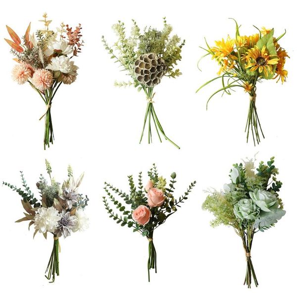 decorative flowers & wreaths fake flower bouquet rose sunflower pink dandelion eucalyptus plants artificial arrangement home decor wedding d
decorative flowers & wreaths fake flower bouquet rose sunflower pink dandelion eucalyptus plants artificial arrangement home decor wedding d