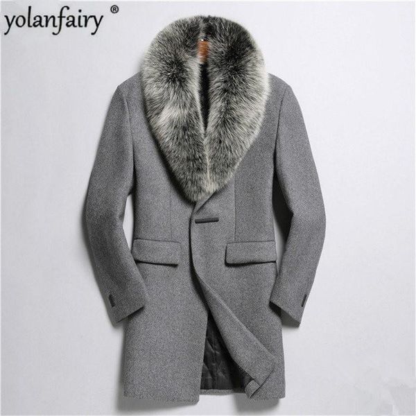 yolanfairy autumn winter jacket men qulity wool coat 100%real fur collar overcoat abrigo de lana hombre m2988 mf6291, Black
yolanfairy autumn winter jacket men qulity wool coat 100%real fur collar overcoat abrigo de lana hombre m2988 mf6291, Black
