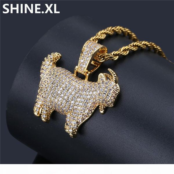 hip hop iced out animal goat pendant necklace gold silver plated micro paved zircon chain link with rope chain
hip hop iced out animal goat pendant necklace gold silver plated micro paved zircon chain link with rope chain
