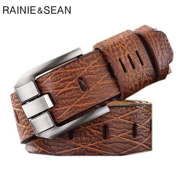 rainie sean genuine leather belt male pin buckle vintage men casual belt black brown mens trouser belts t200113
rainie sean genuine leather belt male pin buckle vintage men casual belt black brown mens trouser belts t200113