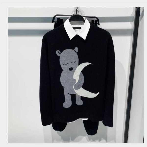 spring and autumn new men's clothing youth popular casual fashion warm knitted sweater bear hug the moon black1, White;black
spring and autumn new men's clothing youth popular casual fashion warm knitted sweater bear hug the moon black1, White;black