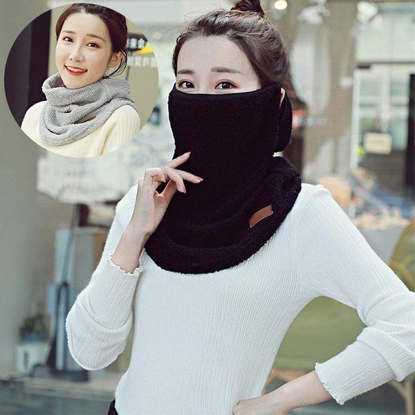 winter cycling face scarf new women spring mask female bandana designer ring wraps cover warm foulard cotton soft neck scarves, Blue;gray