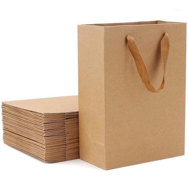 25 pieces kraft paper shopping bag kraft paper gift bag, brown gift bag with widened fabric handle vertical section1
25 pieces kraft paper shopping bag kraft paper gift bag, brown gift bag with widened fabric handle vertical section1