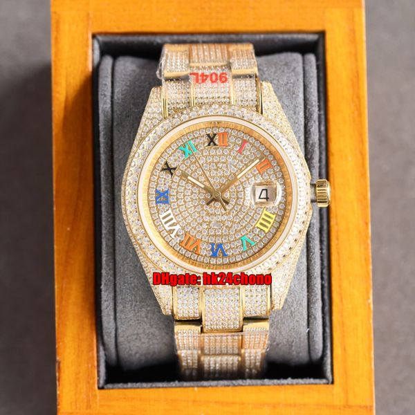 10 styles luxury watches rrf 41mm datejust iced out full diamond eta2824 automatic mens watch pavé diamonds dial 18k gold bracelet ladies ge, Slivery;brown
10 styles luxury watches rrf 41mm datejust iced out full diamond eta2824 automatic mens watch pavé diamonds dial 18k gold bracelet ladies ge, Slivery;brown
