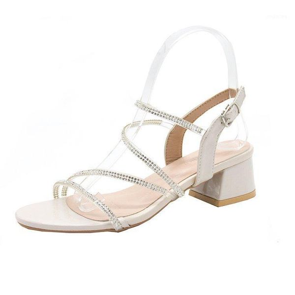 2020 new rhinestone field cingulate open toe chunky-heel sandals female wild surest women's shoes1, Black
2020 new rhinestone field cingulate open toe chunky-heel sandals female wild surest women's shoes1, Black