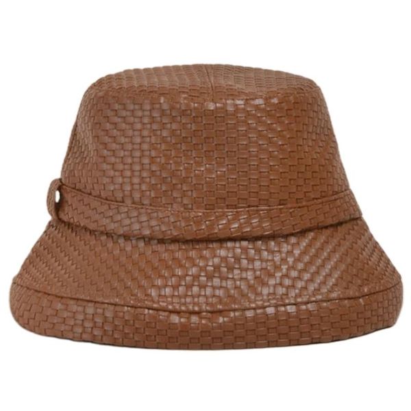 wide brim hats women vintage imitation leather bucket hat woven plaid solid color fisherman cap 270d, Blue;gray
wide brim hats women vintage imitation leather bucket hat woven plaid solid color fisherman cap 270d, Blue;gray