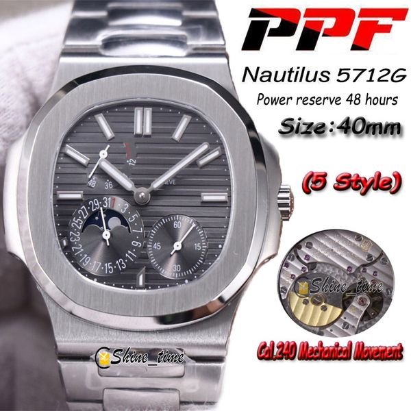 pf v3 40mm moon phase pp240 automatic mens watch power reserve gray texture dial stainless steel bracelet edition 5712g-001 watches, Slivery;brown
pf v3 40mm moon phase pp240 automatic mens watch power reserve gray texture dial stainless steel bracelet edition 5712g-001 watches, Slivery;brown