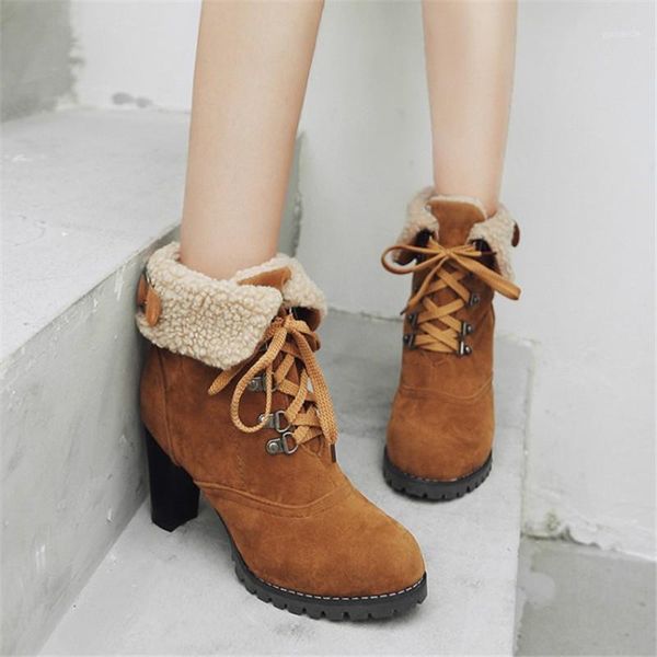 pxelena 5 colors fashion office lady daily ankle boots women shoes lace up block high heels short boots red purple plus size1, Black
pxelena 5 colors fashion office lady daily ankle boots women shoes lace up block high heels short boots red purple plus size1, Black