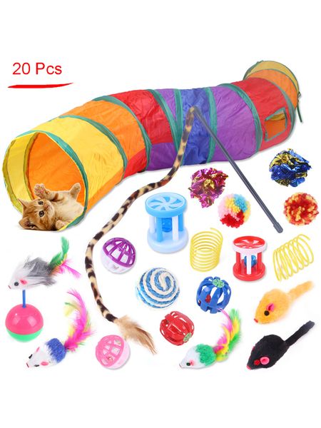 20 pcs/set cat toy assortments kitten interactive toys feather wand tunnel crinkle ball mice for puppy cats jk2012ph
20 pcs/set cat toy assortments kitten interactive toys feather wand tunnel crinkle ball mice for puppy cats jk2012ph