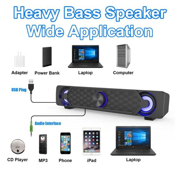 combination speakers smalody computer speaker 10w hifi stereo subwoofer usb powered music player aux soundbar led light effect pc smartphone
combination speakers smalody computer speaker 10w hifi stereo subwoofer usb powered music player aux soundbar led light effect pc smartphone