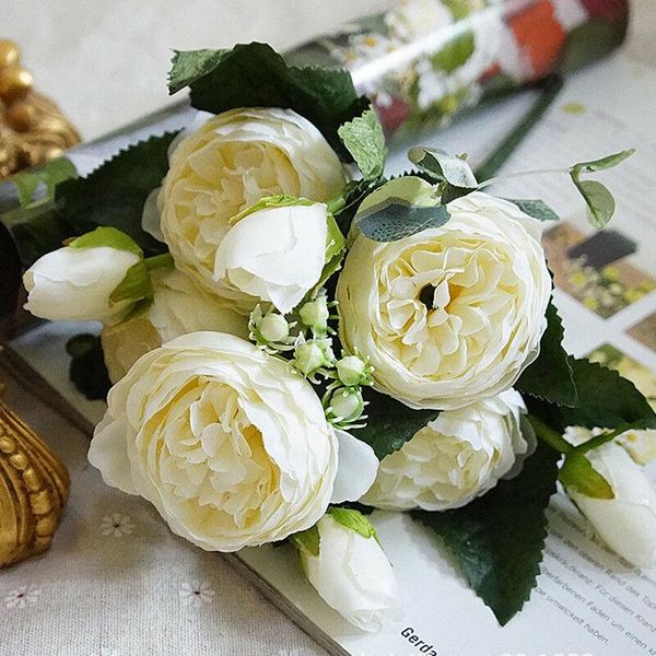 9 heads silk rose artificial flowers fake bouquet for wedding home party decors
9 heads silk rose artificial flowers fake bouquet for wedding home party decors