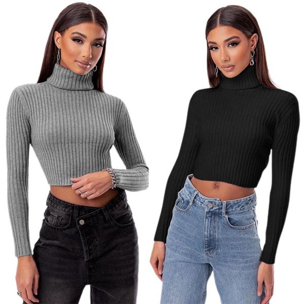 women autumn sweater long sleeve high collar ribbed crop turtleneck casual style pullover sweater autumn solid ladies blouse, White
women autumn sweater long sleeve high collar ribbed crop turtleneck casual style pullover sweater autumn solid ladies blouse, White