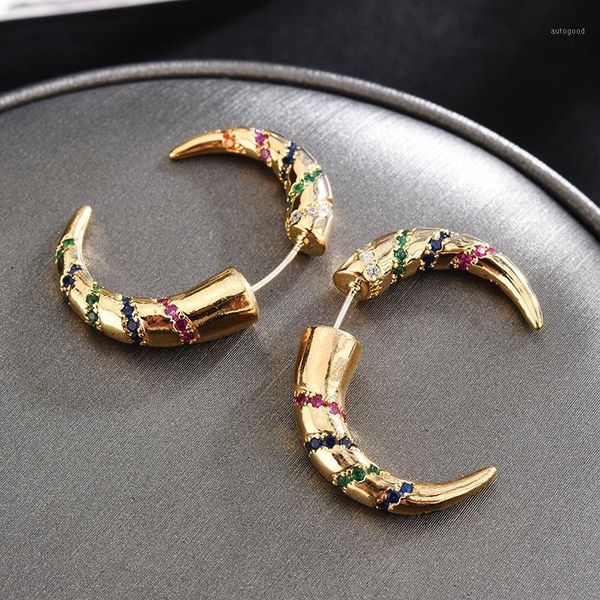 hoop & huggie 2021 fashion women girl colorful rhinestone arc horns zircon ear stud earrings patry earring jewelry zk301, Golden;silver
hoop & huggie 2021 fashion women girl colorful rhinestone arc horns zircon ear stud earrings patry earring jewelry zk301, Golden;silver