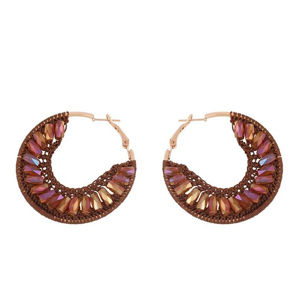 flola bohemian beaded hoop earrings for women with stone handmade crystal earrings boho beach jewelry oorbellen aretes erss71, Golden;silver
flola bohemian beaded hoop earrings for women with stone handmade crystal earrings boho beach jewelry oorbellen aretes erss71, Golden;silver
