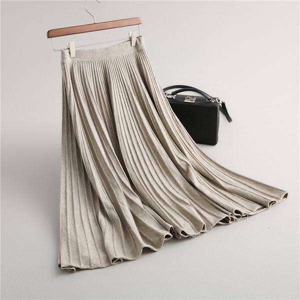 2021 new high waist knitted winter a-line pleated thick long chic women casual skirt faldas jupe femme saia a6li, Black
2021 new high waist knitted winter a-line pleated thick long chic women casual skirt faldas jupe femme saia a6li, Black